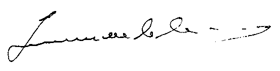 Signature of Trevor de Cleene, Minister of Revenue