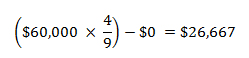 formula - distributed gain under section CF 3(9)